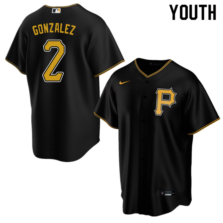 Nike Youth #2 Erik Gonzalez Pittsburgh Pirates Baseball Jerseys Sale-Black